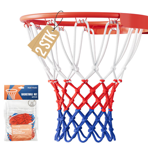 KADOKADO 2PCS Basketball Net Replacement, 2x50g Lightweight Basketball Nets for for Kids & Family Use, All Weather Anti Whip Color Never Fade -12 Loops