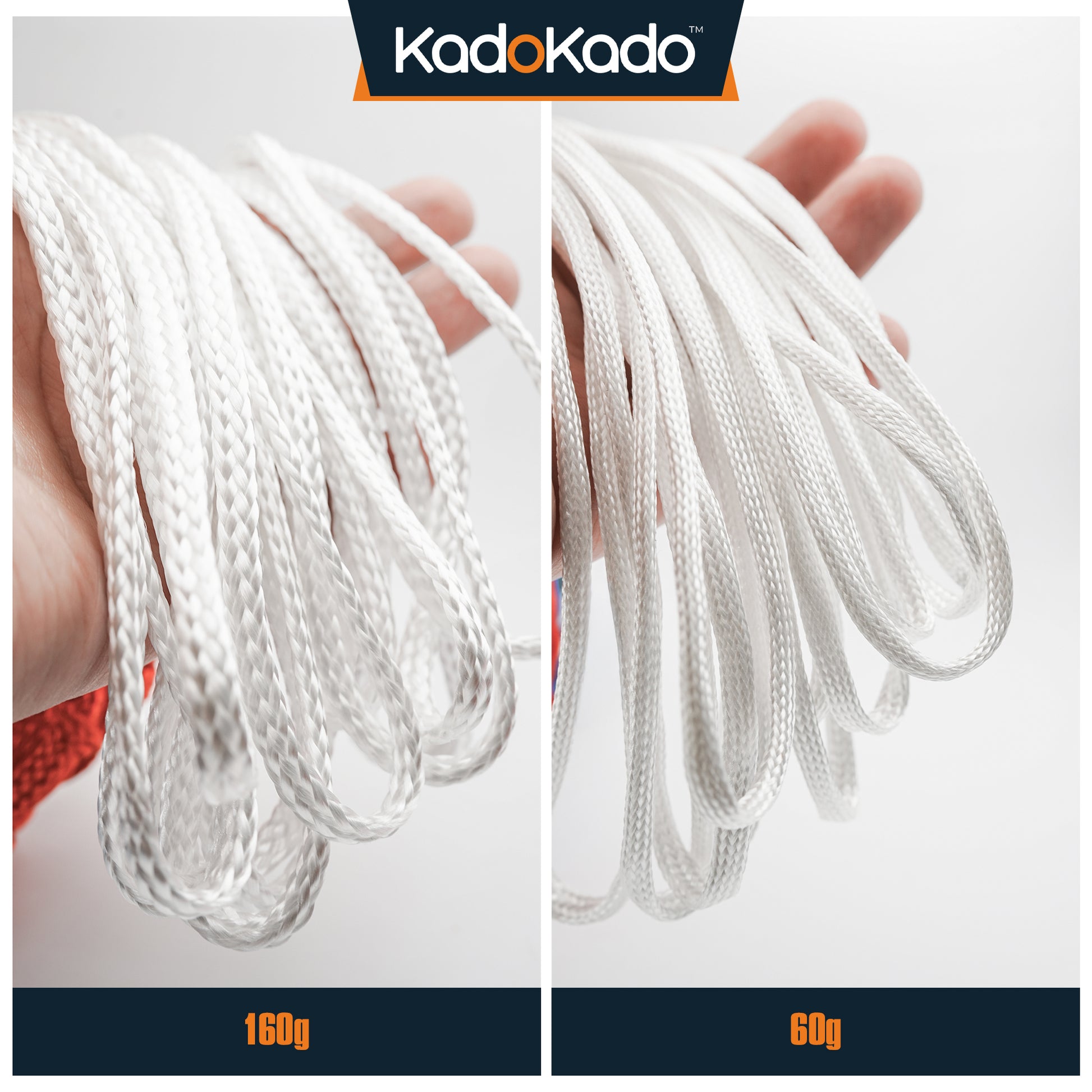 KADOKADO 2PCS Basketball Net Replacement, 2x50g Lightweight Basketball Nets for for Kids & Family Use, All Weather Anti Whip Color Never Fade -12 Loops